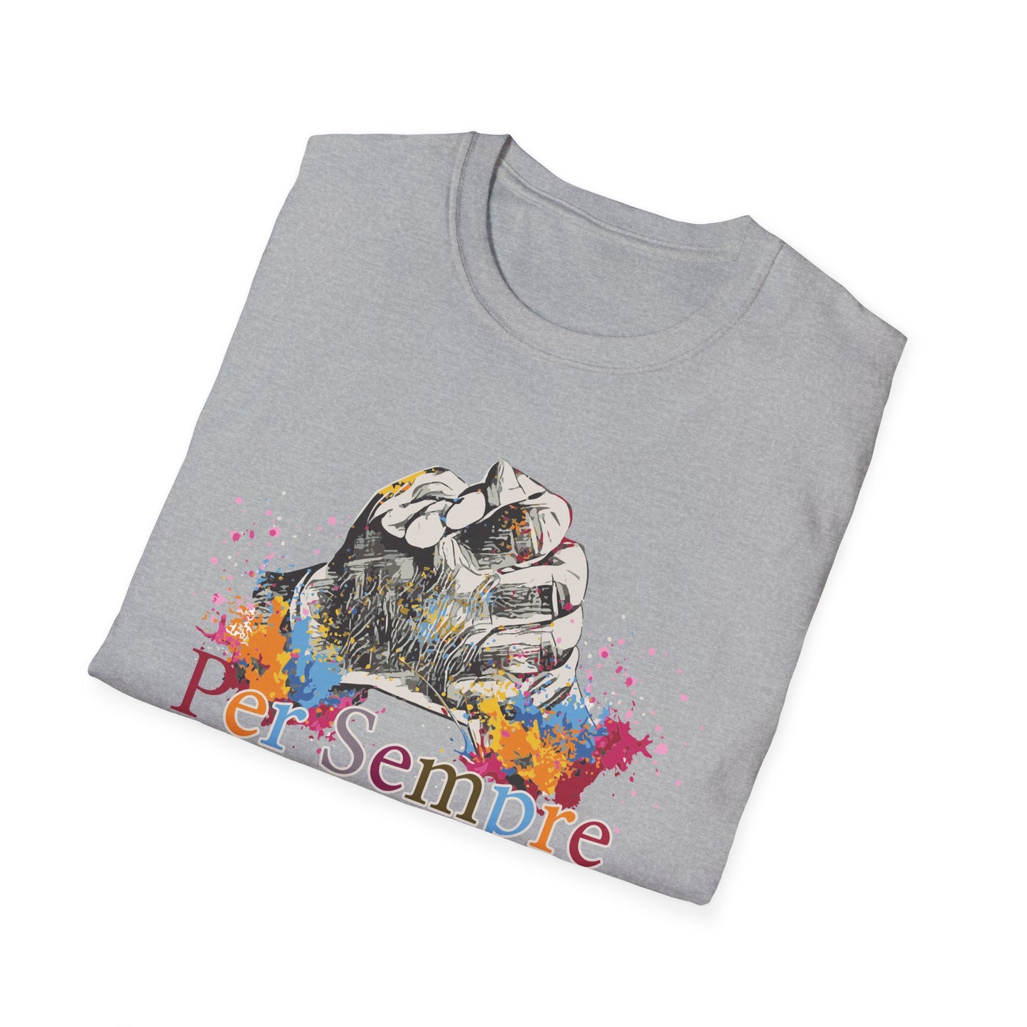 Colorful Paws Unisex T-Shirt - Pet Lovers Gift, Animal Art Tee, Cute Cat Shirt, Animal Rescue Apparel, Rainbow Pet Shirt
