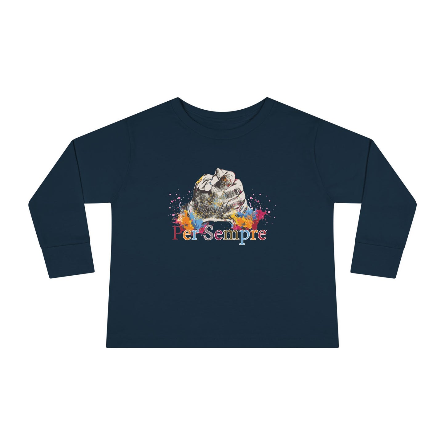Colorful Toddler Long Sleeve Tee - Perfect for Fall, Everyday Wear, Birthdays, Playdates, Forever Love