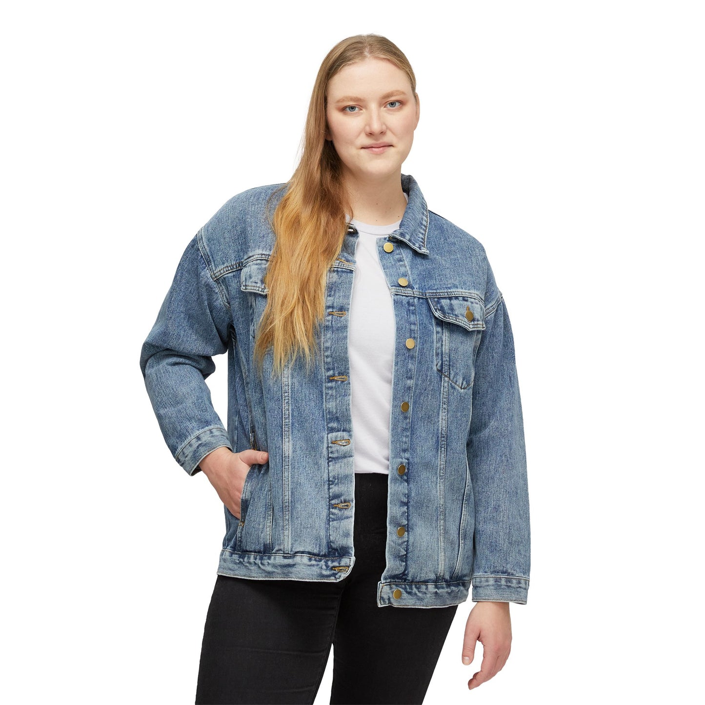 Denim Jacket with Floral Design, Casual Summer Outerwear, Trendy Women's Jacket, Boho Chic Fashion, Unique Gifts for Her