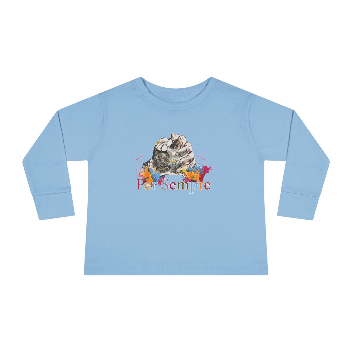 Colorful Toddler Long Sleeve Tee - Perfect for Fall, Everyday Wear, Birthdays, Playdates, Forever Love