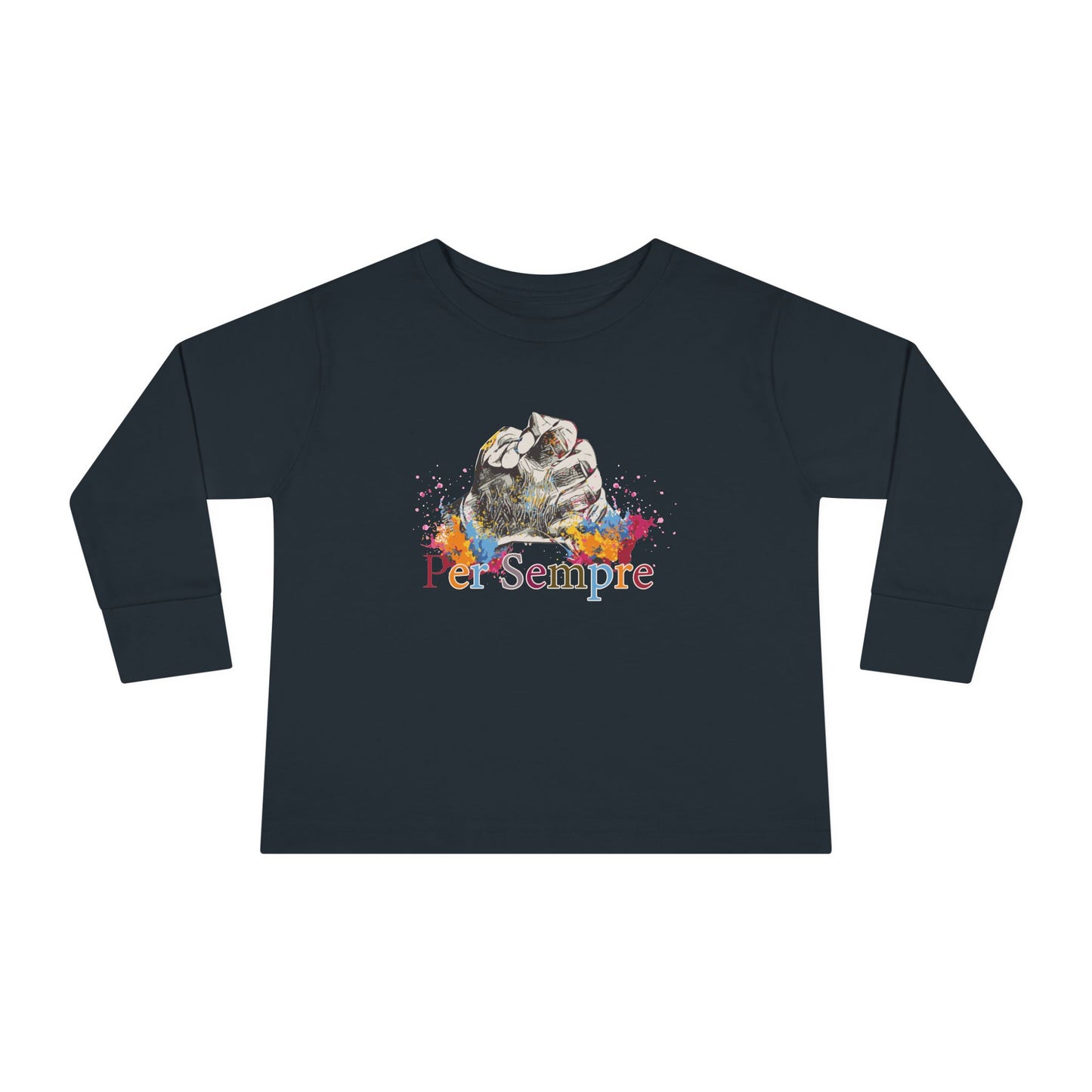 Colorful Toddler Long Sleeve Tee - Perfect for Fall, Everyday Wear, Birthdays, Playdates, Forever Love