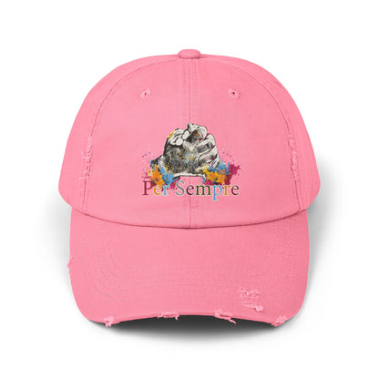 Colorful Distressed Unisex Cap - Per Sempre, Casual Everyday Wear, Gift for Friends, Festival Accessory, Summer Must-Have, Fashion Statement
