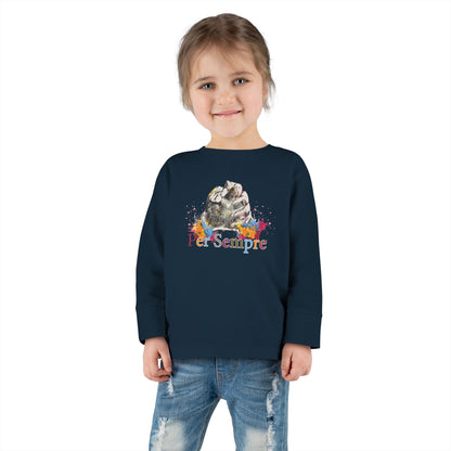 Colorful Toddler Long Sleeve Tee - Perfect for Fall, Everyday Wear, Birthdays, Playdates, Forever Love