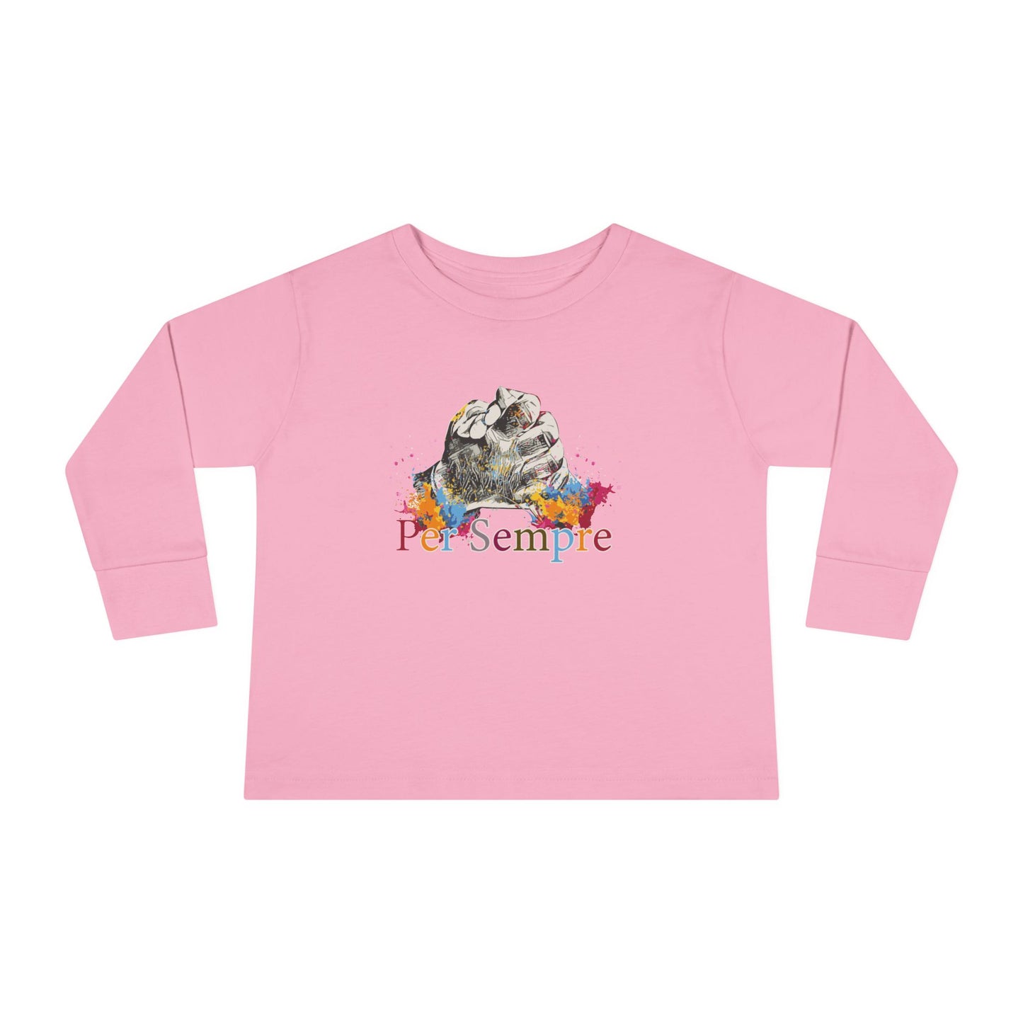 Colorful Toddler Long Sleeve Tee - Perfect for Fall, Everyday Wear, Birthdays, Playdates, Forever Love