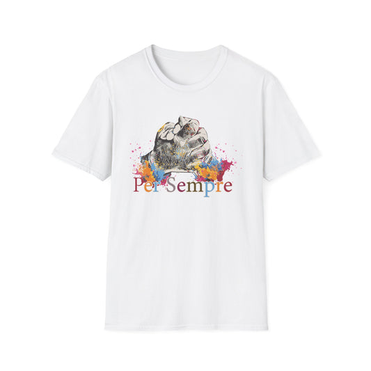 Colorful Paws Unisex T-Shirt - Pet Lovers Gift, Animal Art Tee, Cute Cat Shirt, Animal Rescue Apparel, Rainbow Pet Shirt