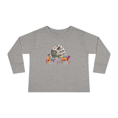 Colorful Toddler Long Sleeve Tee - Perfect for Fall, Everyday Wear, Birthdays, Playdates, Forever Love