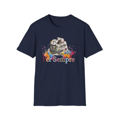 Colorful Paws Unisex T-Shirt - Pet Lovers Gift, Animal Art Tee, Cute Cat Shirt, Animal Rescue Apparel, Rainbow Pet Shirt