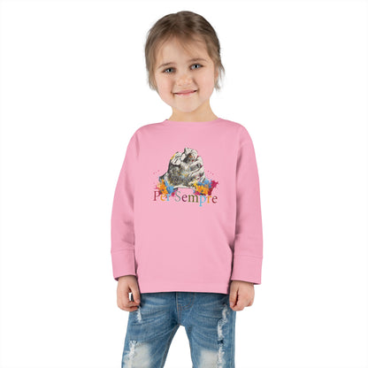 Colorful Toddler Long Sleeve Tee - Perfect for Fall, Everyday Wear, Birthdays, Playdates, Forever Love
