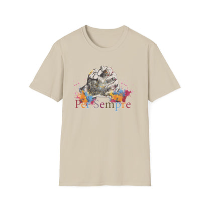 Colorful Paws Unisex T-Shirt - Pet Lovers Gift, Animal Art Tee, Cute Cat Shirt, Animal Rescue Apparel, Rainbow Pet Shirt