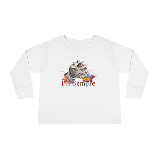 Colorful Toddler Long Sleeve Tee - Perfect for Fall, Everyday Wear, Birthdays, Playdates, Forever Love