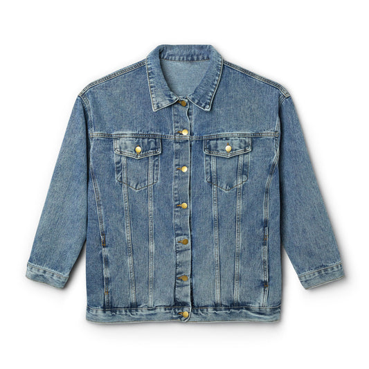Denim Jacket with Floral Design, Casual Summer Outerwear, Trendy Women's Jacket, Boho Chic Fashion, Unique Gifts for Her